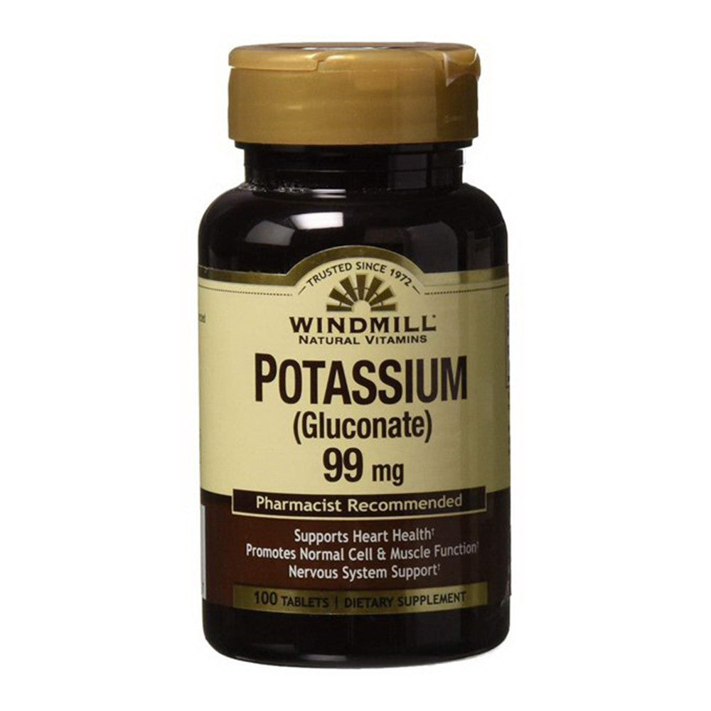 Windmill Potassium As Gluconate 99 Mg Tablets - 100 Ea